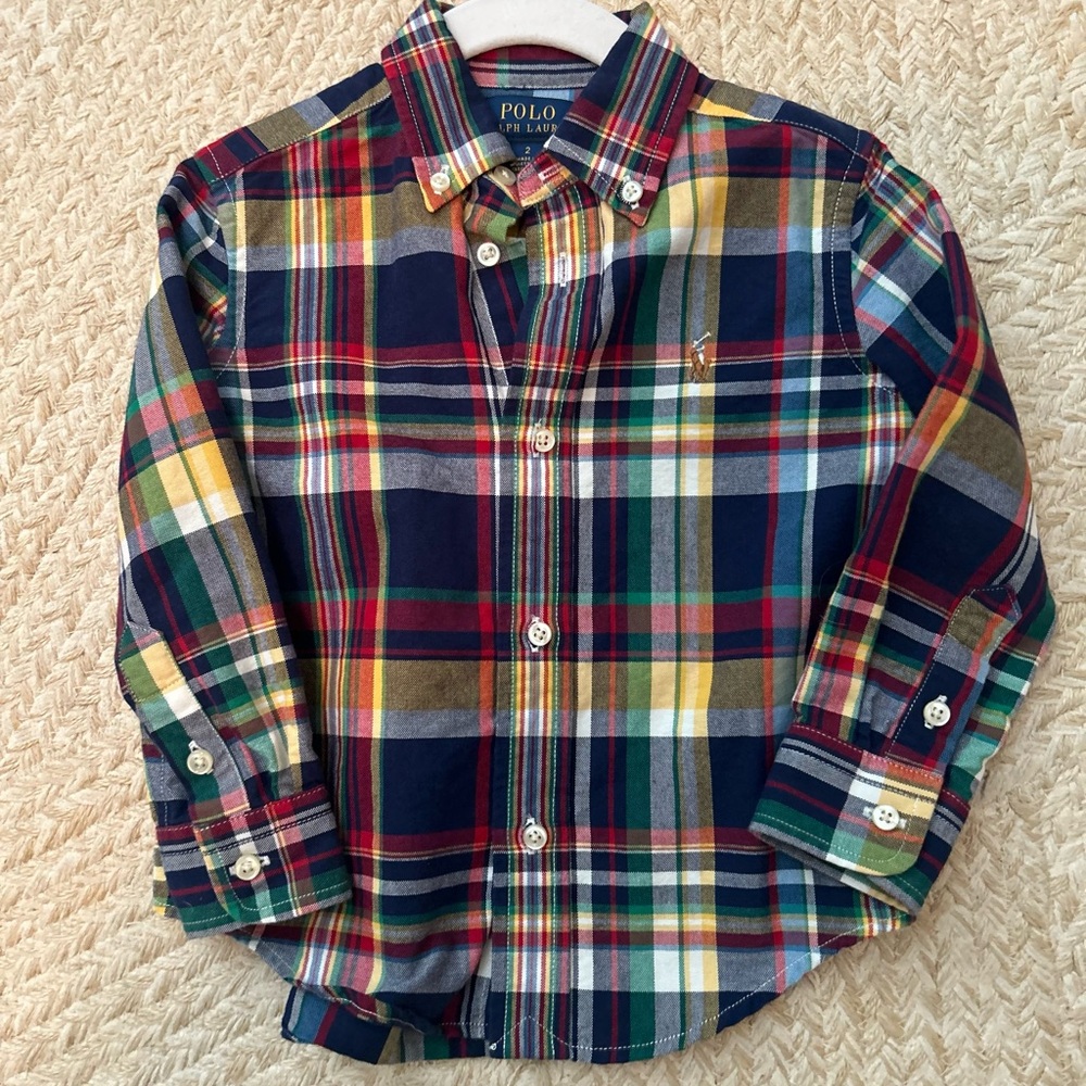 Polo by Ralph Lauren Kids Colorful Plaid Button-Down Shirt